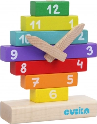 Cubika clock with magnetic hands – wooden puzzle 10 pieces