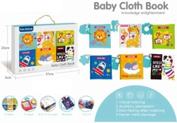 Fabric books for children with animals and teether