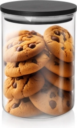 Glazen pot voor droge etenswaren met deksel en afdichting 600 ml