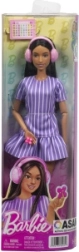 Barbie Fashionistas doll in purple striped dress