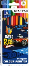 Driehoekige kleurpotloden HOT WHEELS, 12 kleuren