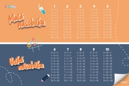 Double-sided educational desk mat 60 × 40 cm for primary level