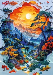 Trefl Puzzel Papieren Kunst: Vallei 1000 stukjes