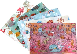 Plastic map met drukknoop 32 × 22,8 cm