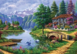 Puzzle Village by the Lake 1500 pieces