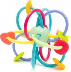 Siliconen bijtring met rammelaar BABY MIX