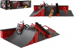 Set de skatepark pour doigts avec rampes, vélo BMX et skateboard