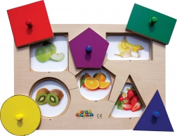 Just Jigsaws Houten Puzzelvormen en Geheugen 6 stukken en 4 sjablonen