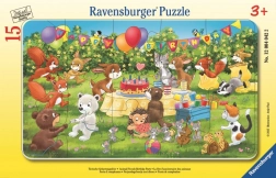 Ravensburger puzzel Verjaardagsfeest met dierenvriendjes 15 stukjes