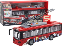 Red trolleybus 1:16 with lights, sounds, and friction drive