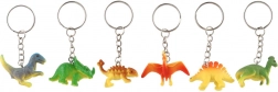 Sleutelhanger dinosaurus plastic 7 cm – mix soorten