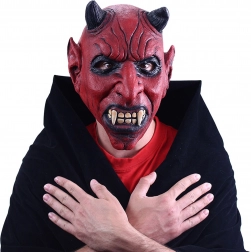 Angstaanjagend latex duivelsmasker