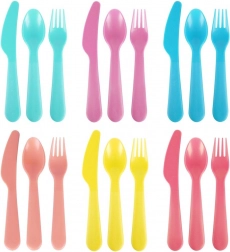 Kunststof bestekset voor 6 personen, 18-delig