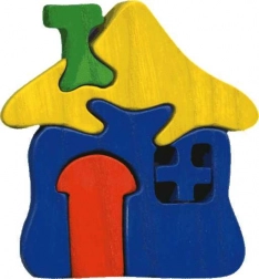 Fauna houten inlegpuzzel klein huisje