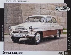 Retro auto puzzel Škoda 440 (1958) 40 stukjes