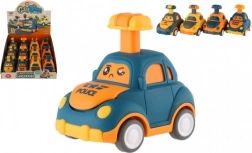 Plastic autootje Druk en rij 9 cm – inertie, 4 soorten