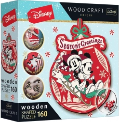 Houten puzzel kerstavontuur MICKEY en MINNIE 160 stukjes