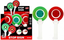 Politieel stopbord met licht