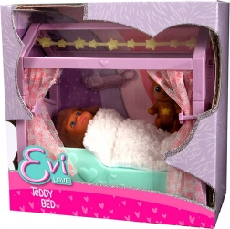 Puppe Evi Love mit Bettchen und leuchtenden Sternchen