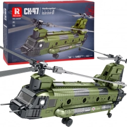 Reobrix bouwset helikopter CH-47 Chinook – militaire tandemrotor-helikopter, 1451 onderdelen