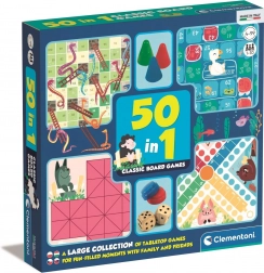 Coffret de jeux de société classiques 50 en 1 CLEMENTONI