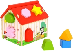 Houten inleg-huisje met Disney-figuren
