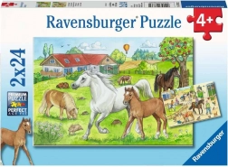 RAVENSBURGER Puzzle In the Stables 2x24 pieces