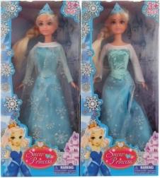 Gearticuleerde pop in winterjurk met kroontje