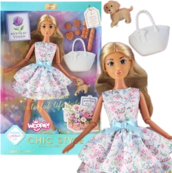 Woopie Royal doll Lily 30 cm – spring dress, accessories and puppy