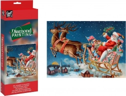 Diamantschilderen Kerstman 30x40cm