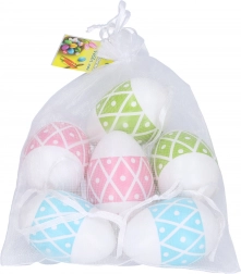 Decoratieve plastic eieren gekleurd 4x6 cm