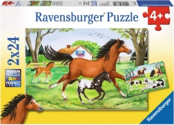 RAVENSBURGER World of Horses puzzle 2×24 pieces