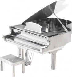 Metal Earth 3D metalen model piano – Silver Edition