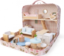 Poppenhuis in koffertje – woonkamer 2Kids Toys