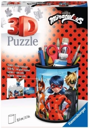 Ravensburger 3D-puzzelstandaard Miraculous: Ladybug en Cat Noir 57 stukjes