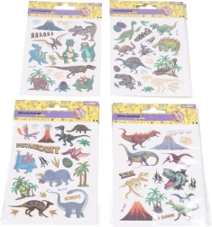 Tatouages temporaires dinosaures 10,5 × 15 cm