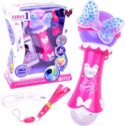 Kinder karaoke microfoon met opname en MP3 – Roze