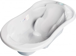Baignoire anatomique pour bébé avec bonde Komfort 2-en-1, gris