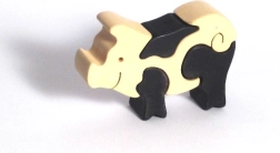 Fauna houten inlegpuzzel klein varkentje