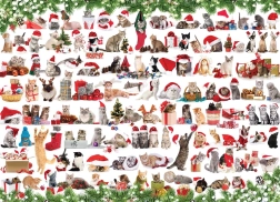 Puzzle Chats de Noël 1000 pièces