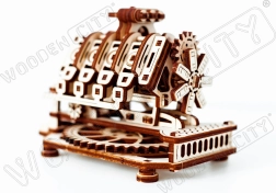 Houten 3D-puzzel V8-motor