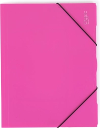Polypropyleen map met elastiek A4, ondoorzichtig, magenta
