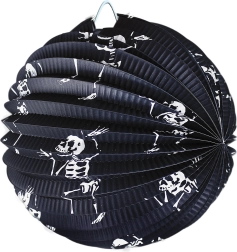 Ronde Halloweenlampion – skeletten