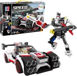 2-in-1 Building Set Sports Car and Robot, 341 pieces, White