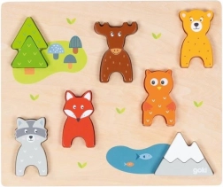 GOKI puzzle encastrable en bois Animaux