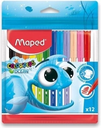 Set van gekleurde stiften MAPED Color'Peps Ocean 12 stuks