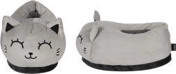 Pluchen pantoffels Grijze katten