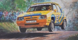 Modelauto Škoda Favorit Rallye 96 in schaal 1:72