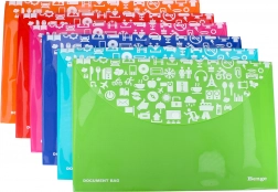 Plastic mapje met drukknop 33,3x23,3 cm