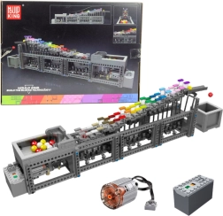 Bouwset knikkerbaan met elektrische motor, 1038 stukjes